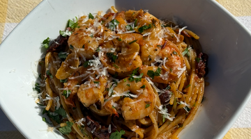 aficio22 Recipes: Garlic and Sun-dried Tomato Shrimp Pasta